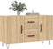 vidaXL - Dressoir - 100x36x60 - cm - bewerkt - hout - sonoma - eikenkleurig