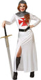 Kostuum Ridder van de Kruistochten Wit Vrouw - M/L
