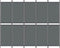 vidaXL - Kamerscherm - met - 5 - panelen - 300x200 - cm - stof - antracietkleurig
