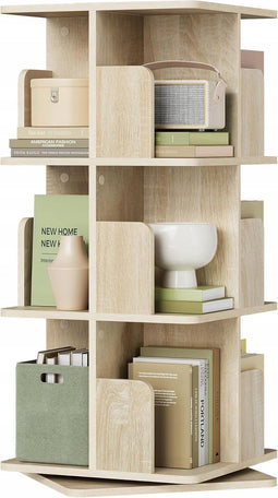 Eugad Draaibare Boekenkast 360° - Licht Eiken - 40 x 94,5 x 40 cm