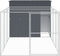 vidaXL - Hondenhok - met - ren - 214x457x181 - cm - gegalvaniseerd - staal - antraciet