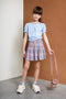 NONO N212-5403 - Meisjes T-shirt - Pofmouwen met borduursels - Maat 134/140