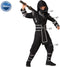 Atosa Carnaval verkleed kostuum/outfit - Ninja Warrior - voor jongens - zwart/wit - polyester - Compleet 128
