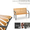 tectake® Michaela - Tuinbank - Weerbestendig - 119,5 x 62 x 83 cm - Bruin (2-zits)