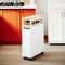 SoBuy NSR11-WN - Plankenkast op Wieltjes - 4 Lagen - Wit