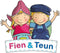 Fien en Teun - Aankleedboekje - 8 pagina’s modellen 8 inkleurpagina’s 8 stickervellen
