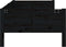 vidaXL - Slaapbank - massief - grenenhout - zwart - 80x200 - cm