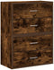 vidaXL - Kasten - met - 2 - lades - 2 - st - 60x31x40 - cm - bewerkt - hout - gerookt - eiken