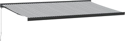 vidaXL - Luifel - uittrekbaar - 5x3 - m - stof - en - aluminium - antraciet - en - wit