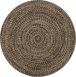 vidaXL - Vloerkleed - handgemaakt - 150 - cm - jute - zwart - en - naturel