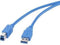 Renkforce USB-kabel USB 3.2 Gen1 (USB 3.0 / USB 3.1 Gen1) USB-A stekker, USB-B stekker 1.80 m Blauw Vergulde steekconta
