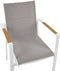 BUSSETO - Tuinstoel set van 6 - Grijs - Aluminium