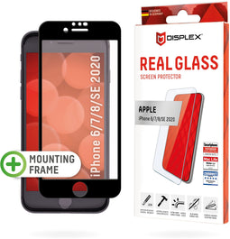 Displex Real Glass 3D - Screenprotector - Geschikt voor iPhone 6/7/8/SE (2.gen) - Inclusief installatieframe