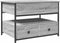 vidaXL - Salontafel - 70x50x50 - cm - bewerkt - hout - en - metaal - grijs - sonoma