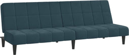 vidaXL - Slaapbank - 2-zits - fluweel - blauw