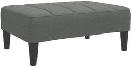 vidaXL - Voetenbank - 77x55x31 - cm - stof - donkergrijs