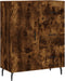 vidaXL - Dressoir - 69,5x34x90 - cm - bewerkt - hout - gerookt - eikenkleurig