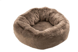 J-Line Rond kattenmand - textiel - taupe - woonaccessoires