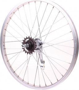 Hzb Achterwiel 24 inch etrto 507 alu remnaaf zilver
