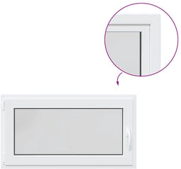 vidaXL - Kelderraam - "RISOR" - 110x70 - cm - draai-kiep - DIN - links - wit