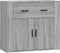vidaXL - Dressoir - 80x33x70 - cm - bewerkt - hout - grijs - sonoma - eikenkleurig
