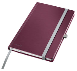 Leitz - Notitieboek Style A5 lijn 160 pagina's 100gr rood | 5 stuks