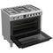 Etna FG190RVS - Gas/Electric Fornuis - 3-rings Wokbrander - Roestvrijstaal