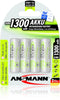 Ansmann AA - Batterijen - Ni-MH 1300mAh - 50,5mm x 14,5mm x 14,5mm