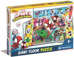 Clementoni - Marvel Spidey and Friends Vloerpuzzel - Met Interactieve Pen - 24 stukken - 70cm x 100cm - Vanaf 3 jaar