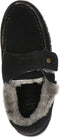 Warmbat Melton - Heren pantoffel - Suède met schapenwol - Zwart - Maat 42