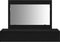 vidaXL - Wand-Montage - Make-Up - Tafel - in - Zwart - Eik, - 100x40x70 - cm