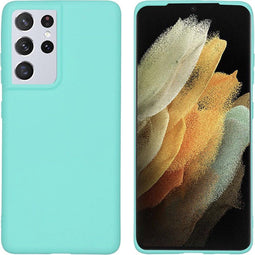iMoshion Hoesje Geschikt voor Samsung Galaxy S21 Ultra Hoesje Siliconen - iMoshion Color Backcover - Mintgroen