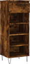 vidaXL - Schoenenkast - 40x36x105 - cm - bewerkt - hout - gerookt - eikenkleurig