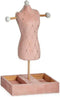 Sieradenhouder Roze Fluweel Hout (12 x 40 x 24 cm)
