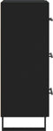 vidaXL - Dressoir - 34,5x34x90 - cm - bewerkt - hout - zwart
