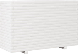vidaXL - Plantenbak - 110x40x72 - cm - massief - grenenhout - wit