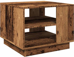 vidaXL - Salontafel - 55x55x42 - cm - bewerkt - hout - oud - houtkleurig