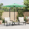 vidaXL - Parasol - met - stalen - paal - 268x268x226 - cm - groen