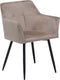 JASMIN - Eetkamerstoel - Beige - Fluweel