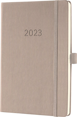 Sigel Conceptum - agenda 2023 - weekagenda - A5 - 4-talig - taupe - hardcover. SI-C2360