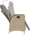 vidaXL - Tuinstoelen - 2 - st - verstelbaar - voetensteun - poly - rattan - beige - mix