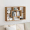 vidaXL - Wandschap - 85x16x52,5 - cm - bewerkt - hout - artisanaal - eikenkleurig