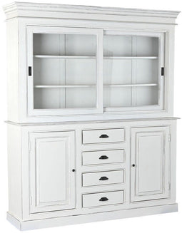 Display Standaard Home ESPRIT Wit Kristal Mangohout 170 x 45 x 200 cm