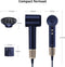 Laifen Swift Premium Föhn - Haardroger met ionische technologie - 3 warmtestanden - Donkerblauw/Goud