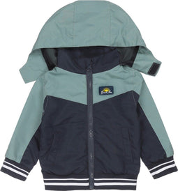 Dirkje V-ISLAND - Jongens Jas - Met capuchon - Blauw Groen - Maat 80