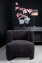 PTMD Fauteuil Damin Antraciet Linen Velvet Look
