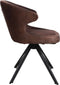 Eetkamerstoel Nashville - 59x60x80 - Cognac bruin - Velours/metaal