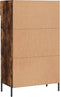 vidaXL - Schoenenkast - 60x35x105 - cm - bewerkt - hout - gerookt - eikenkleurig