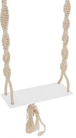 J-Line schommelstoel Boho - katoen/hout - beige