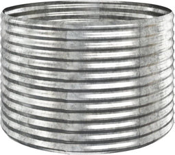 vidaXL - Plantenbak - 100x100x68 - cm - gepoedercoat - staal - zilverkleurig